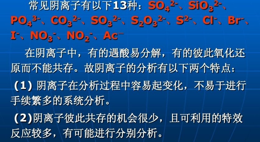 无机阴离子